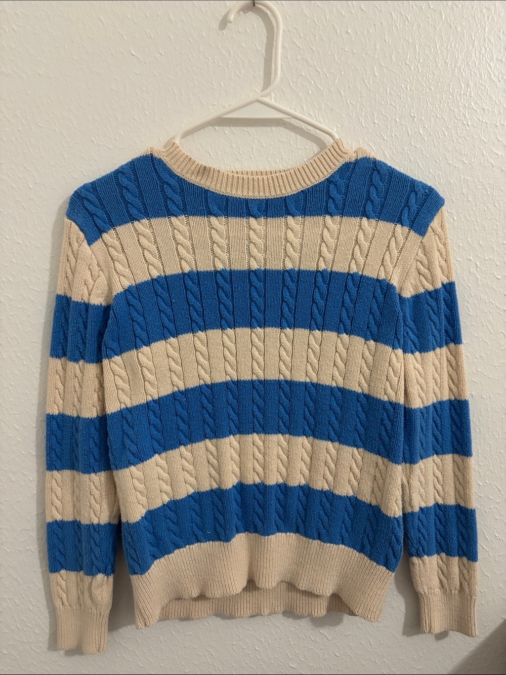 Crewcuts Unisex Striped Cable Knit Sweater